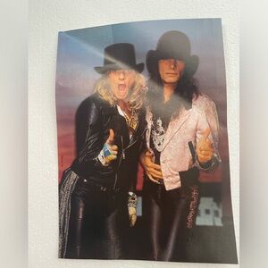 Vintage Rock Pinup Featuring David Lee Roth and Steve Vai